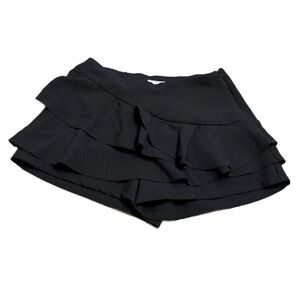 Black Ruffled Women's Skort